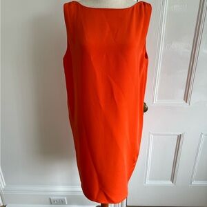 Ralph Lauren Blue Label Orange Silk shift dress in orange